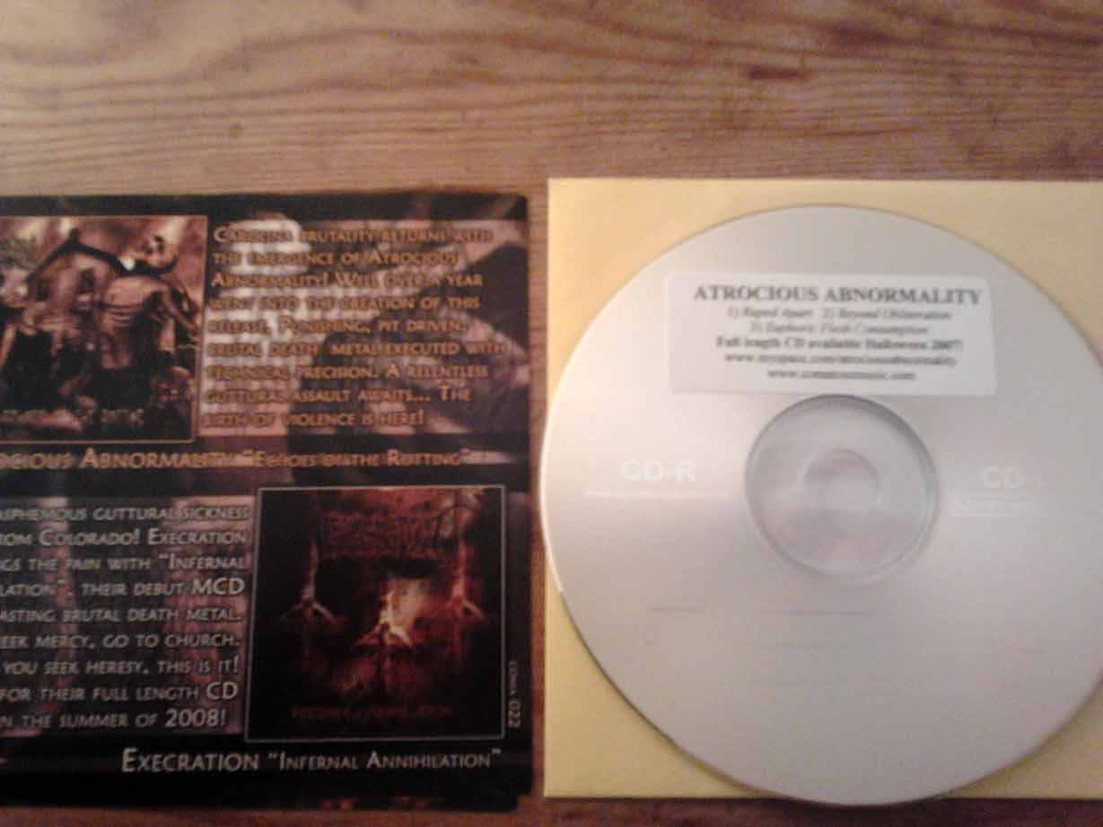 ATROCIOUS ABNORMALITY - Demo cover 