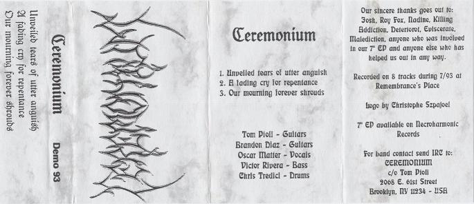 CEREMONIUM - Demo 93 cover 