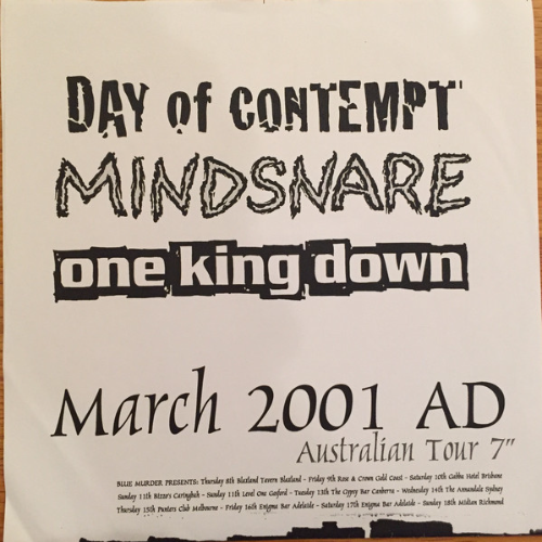 DAY OF CONTEMPT - March 2001 AD Australian Tour 7