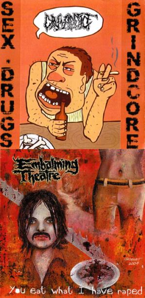 EMBALMING THEATRE - Sex Drugs Grindcore / You Eat What I Have Raped cover 