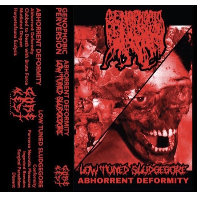 GENOPHOBIC PERVERSION - Abhorrent Deformity / Low Tuned Sludgegore cover 