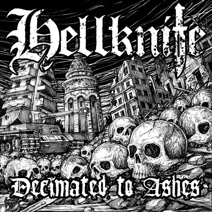 HELLKNIFE - Decimated To Ashes / Shit Stained And Spreading Fear cover 