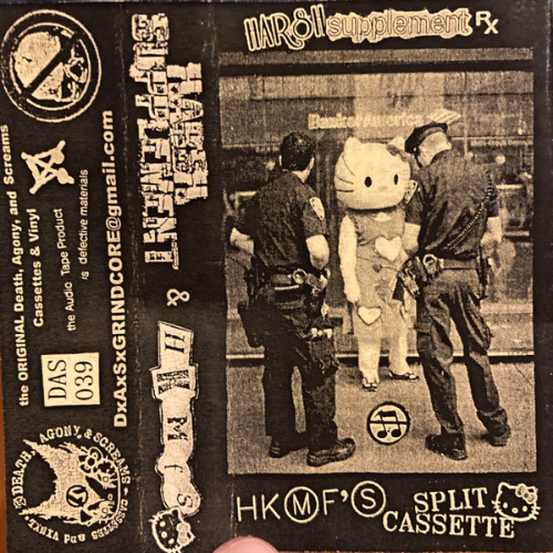 HELLO KITTY MOTHER FUCKERS - Harsh Supplement & HKMF'S Split Cassette cover 