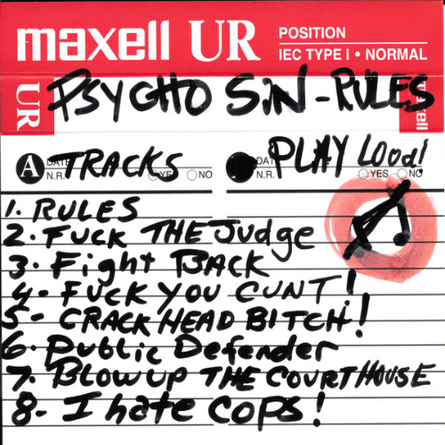 PSYCHO SIN - Rules cover 