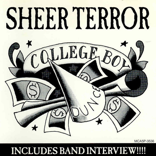 SHEER TERROR - College Boy cover 